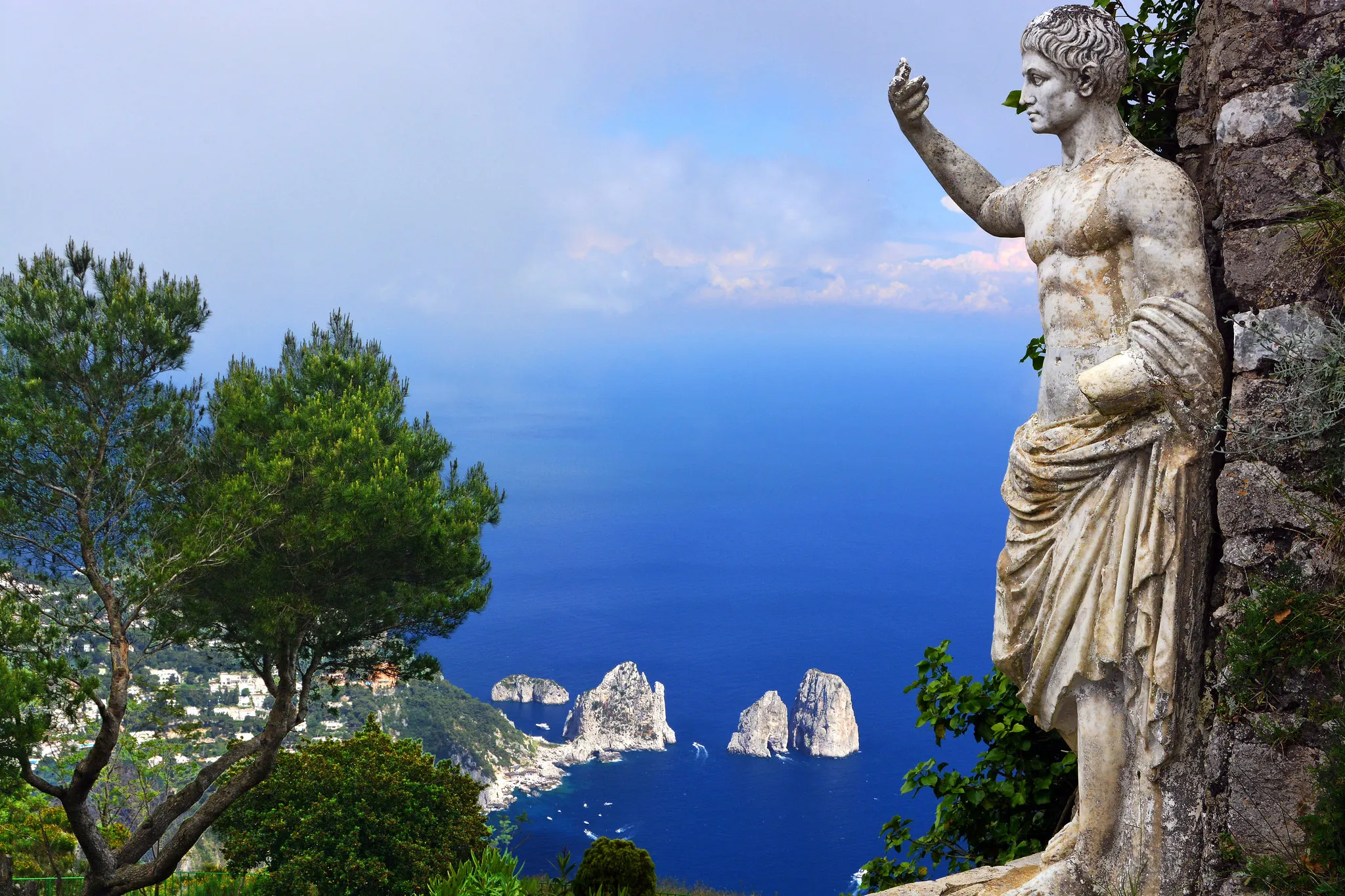 capri veduta statua, campania